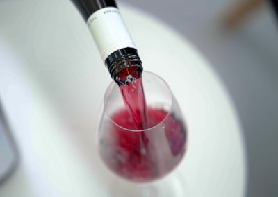 Pouring a glass of The Better Half Pinot Noir